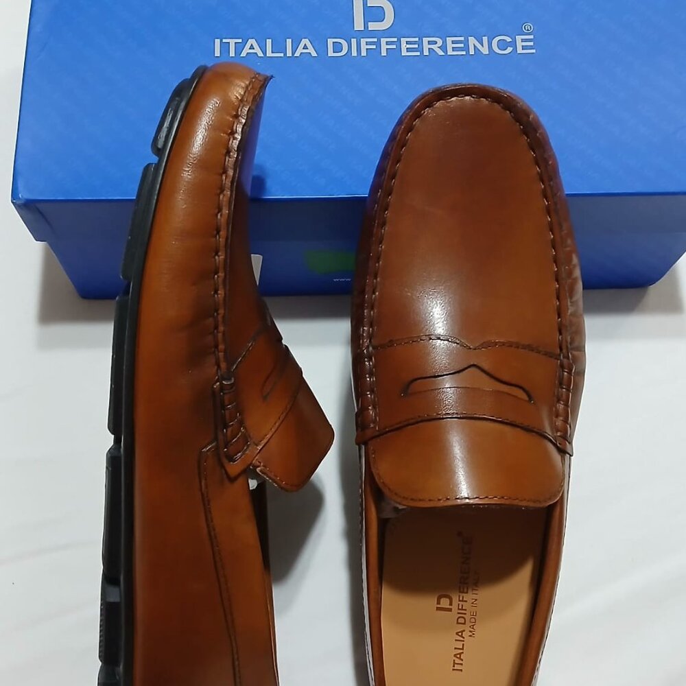 NEW Italia Difference Men's Brown Penny Loafers